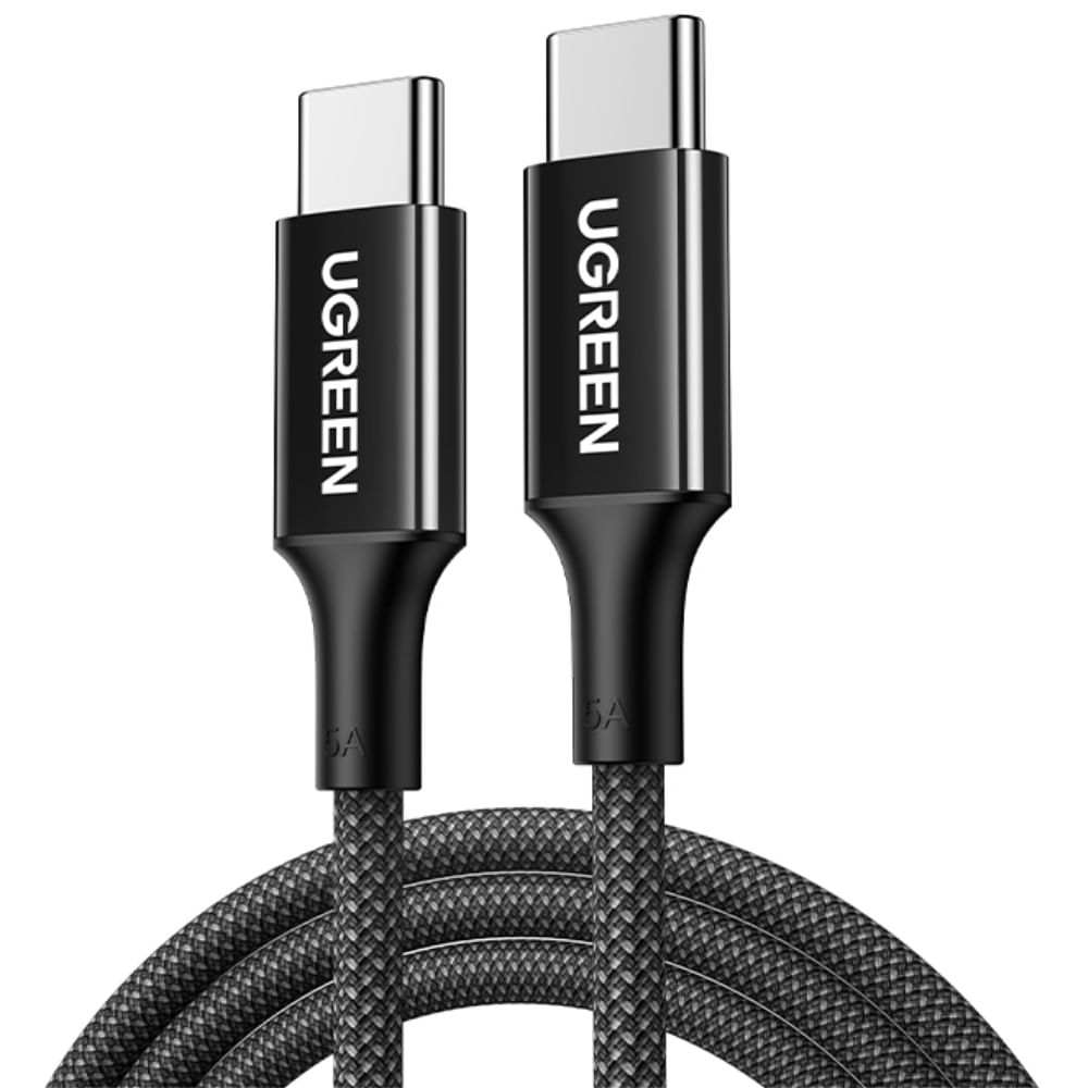 Cable USB-C Ugreen L502 100W 5A 1m Fast Charging Nylon Braided Black - 65249
