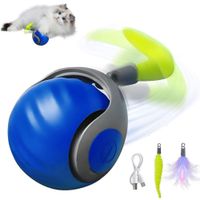 Juguete Interactivo para Gatos Pelota Inteligente con Cola Recargable Azul