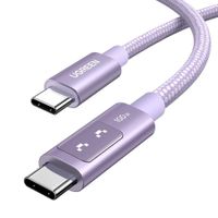 Cable USB-C a USB-C 100W 2mts Carga Rápida LED Púrpura Ugreen Uno L509 - 65216