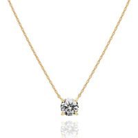 Collar Minimalista Cristal Brillante color Oro
