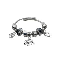 Pulsera estilo Coreana con Dijes Elefante Blanco