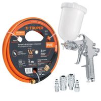 kit Pistola de aire para pintar profesional manguera 5m conectores