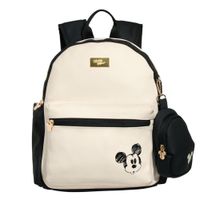 Mini Mochila Mujer Mickey Mouse Black & Cream Limited Edition Disney Con Monedero