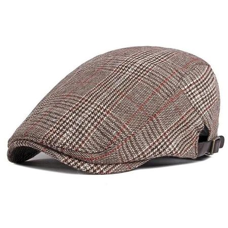 Boina hombre NewsCheck Gorro con correas laterales Marrón Talla única