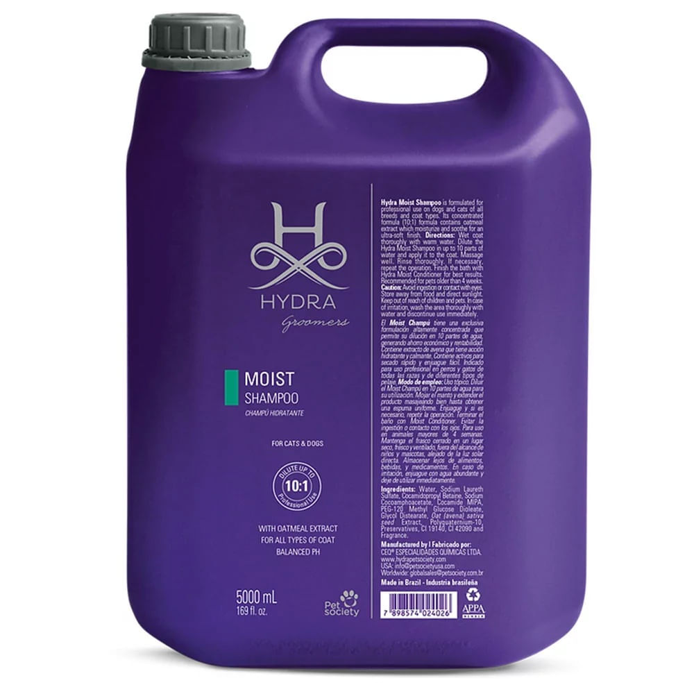 HYDRA Moist Shampoo 5000 ml Champu para Perros y Gatos