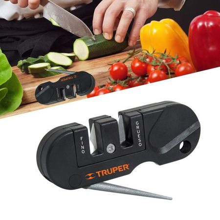 Afilador de cuchillo tijeras para cocina portatil truper