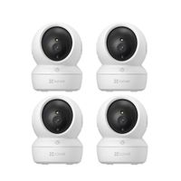 Kit 4 Cámaras Seguridad Ezviz H6C PRO Full HD 2MP Audio Bidireccional Botón llamada