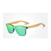 Lentes Espejo Polarking UV400 modelo Wayfarer Bamboo Verde