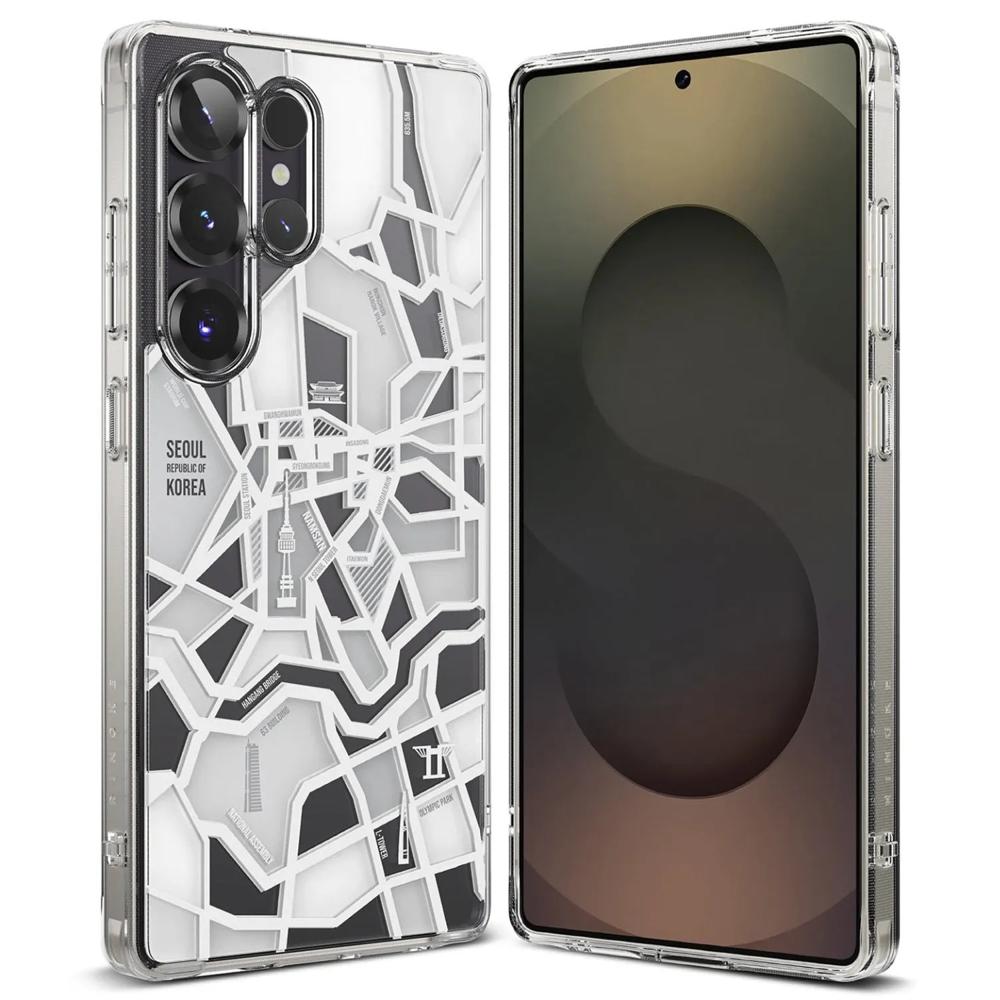 Case Ringke Fusion Design White Seoul Map - Galaxy S25 Ultra