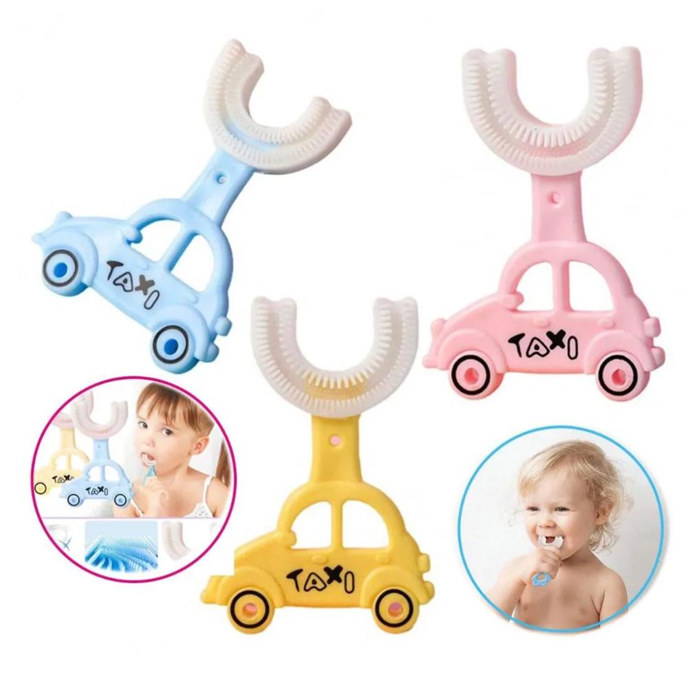 Pack 3 CEPILLO DIENTES BEBES FORMA U MULTICOLOR 360