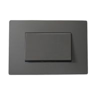 INTERRUPTOR SIMPLE TECLON DE 3 MODULOS SINTHESI S33 PLACA CARBON Y DADO NOIR