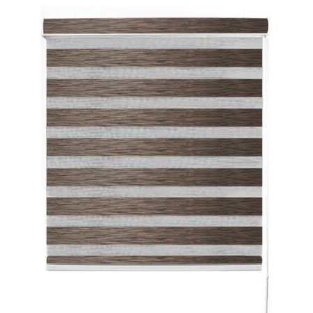 Cortina Roller Duo Premium Screen Marrón Ancho 100cm x Alto 120cm