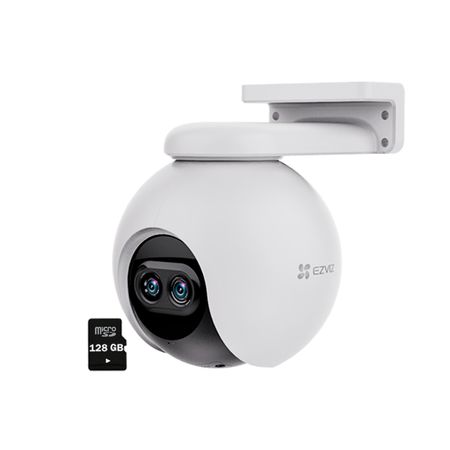 Cámara Wifi Exterior C8PF Full Hd Ezviz Zoom x8 Doble Lente - Sd 128Gb