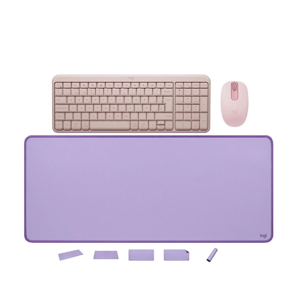 COMBO LOGITEC TECLADO K250 MOUSE M196 PAD MOUSE LILA