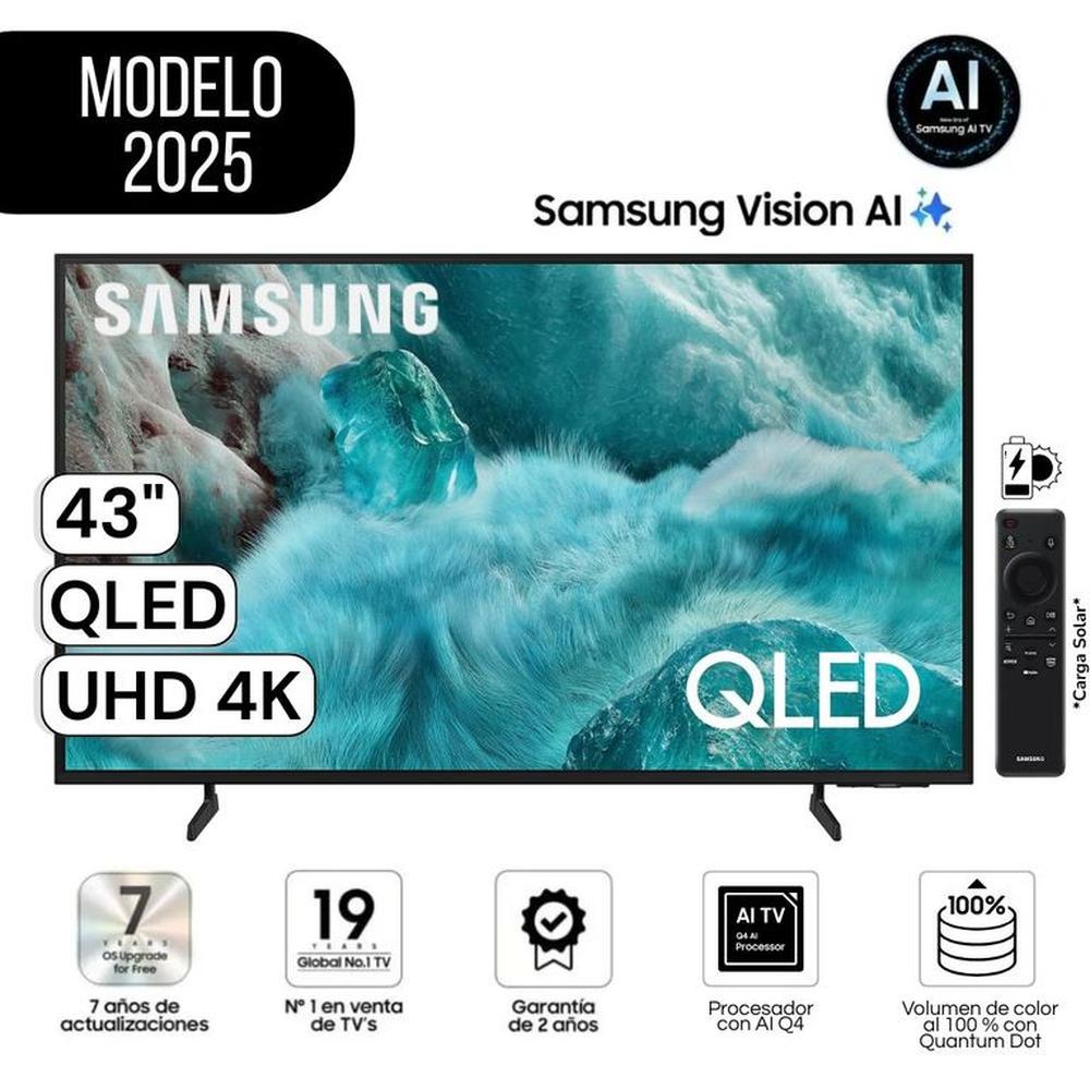 Televisor Samsung 43 Pulg  QLED Smart UHD 4K Vision Ai QN43Q7FAAGX - Modelo 2025