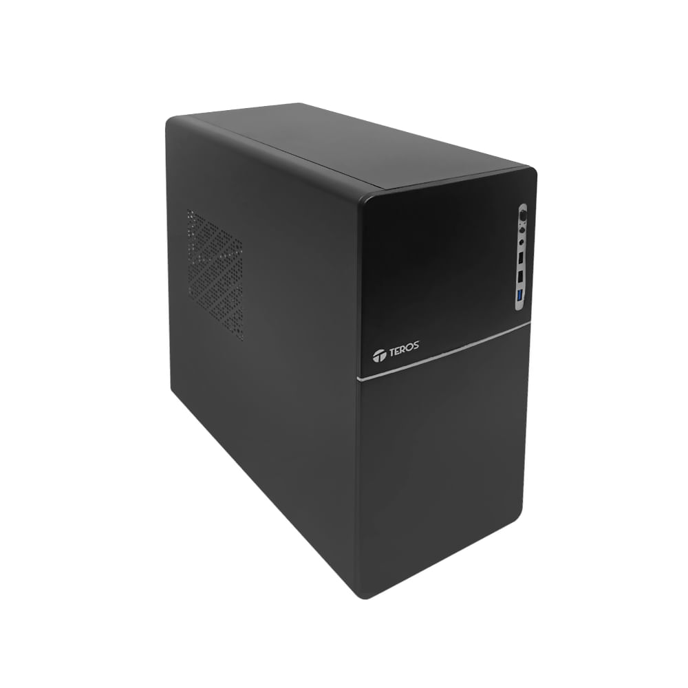 Caja ATX Teros Te-1038S en negro 250W con USB 3.02.0 y audio para tu PC.