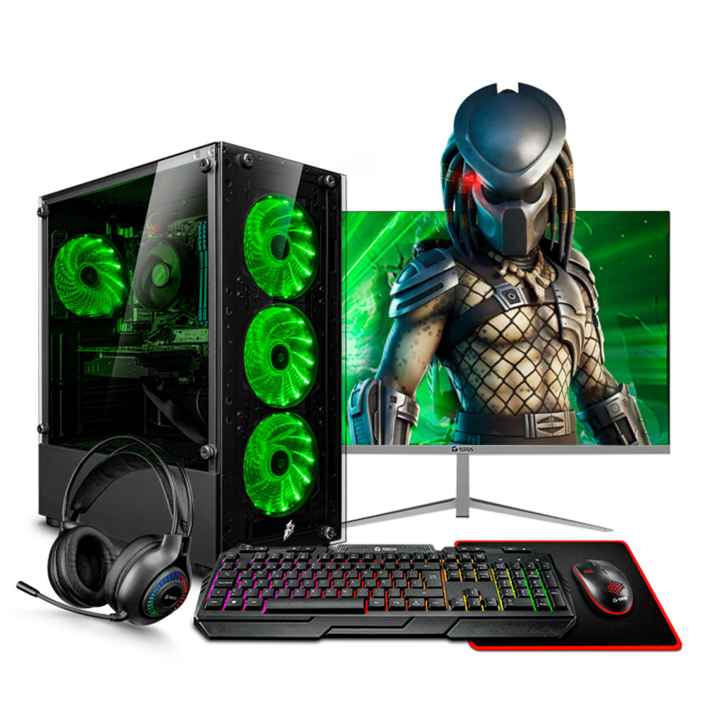 COMPUTADORA GAMER HAKU GREEN RYZEN 5 5600GT 16GB 500GB 22 MI PC LISTA MIPCLISTA