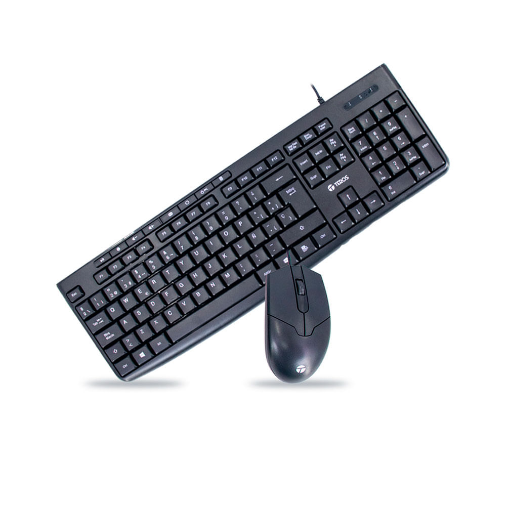 Kit teclado y mouse TEROS TE-5012S USB negro