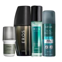 Eros perfume de hombre con deo refresh y deo spray