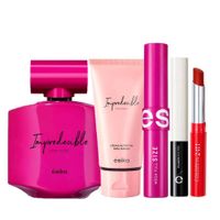 Impredecible Deep Rose Perfume Mujer con Crema Y Maquillaje x3