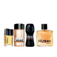 Musk Fragancia de Hombre con Mini + Deo Roll on y Refresh