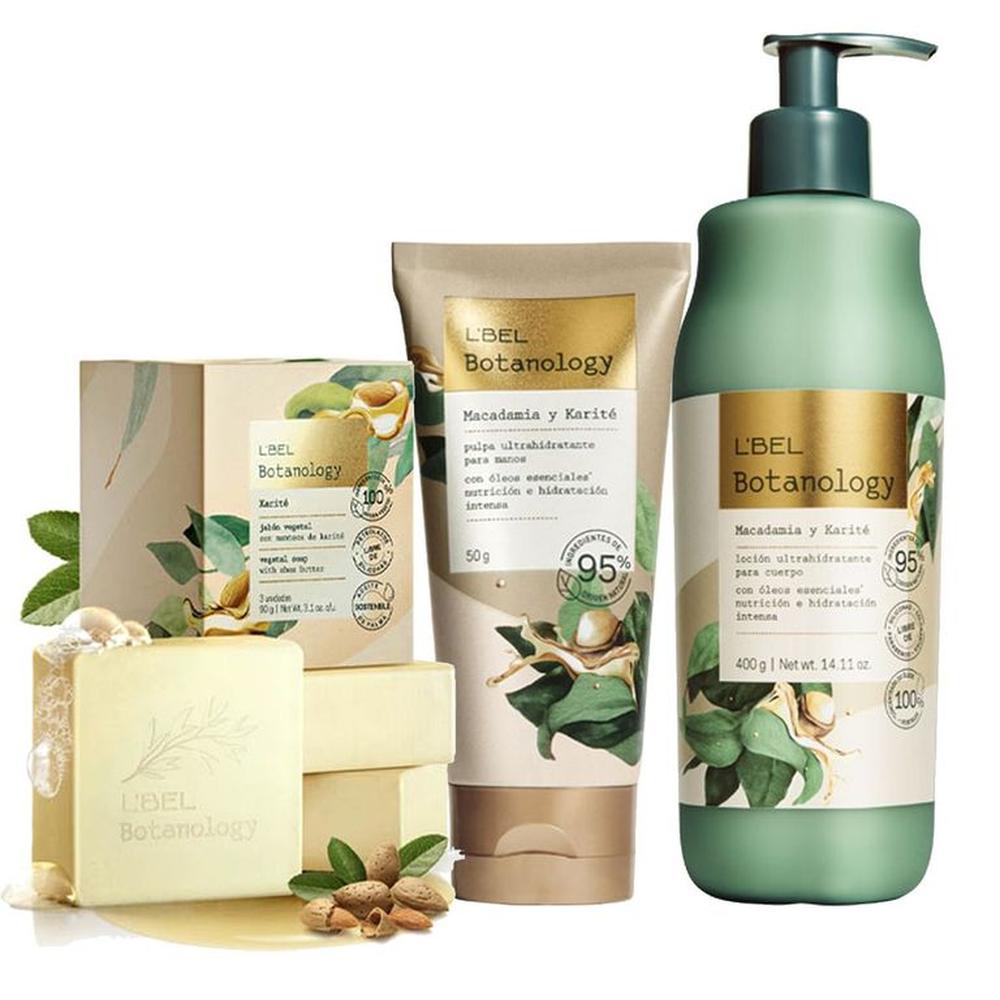Set Hidratante Corporal Manos y Jabones Macadamia y Karité Botanology ...