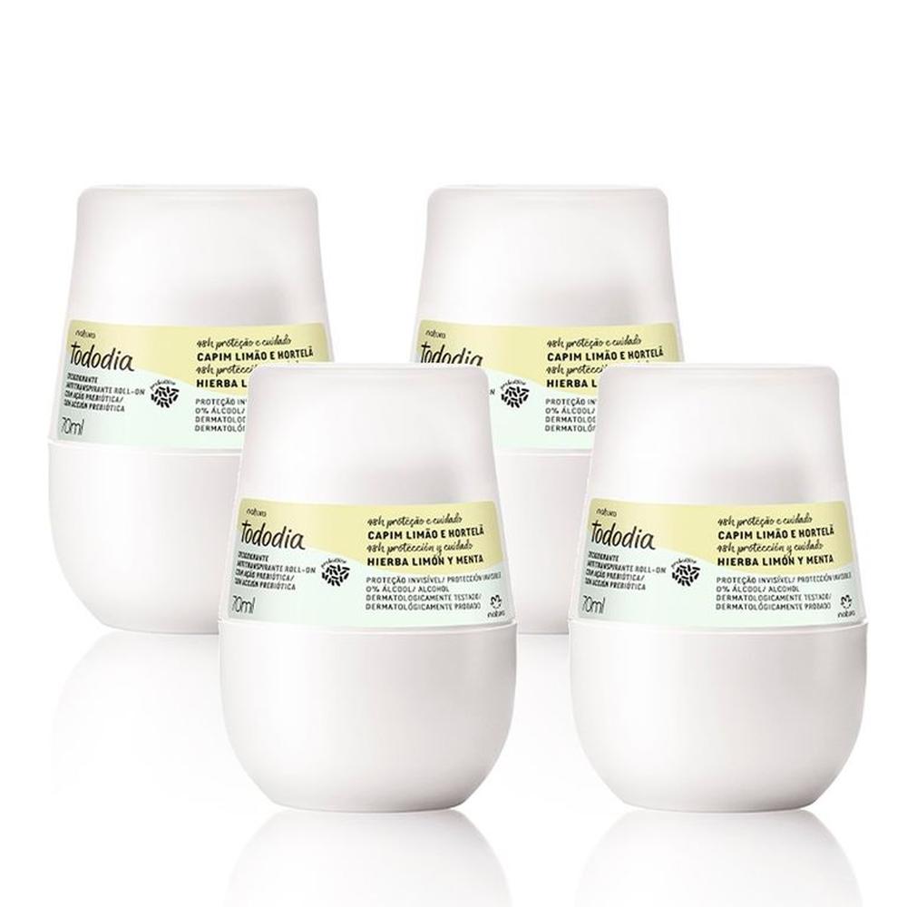 Tododia hierBa limón y menta Desodorante Roll-on x4 und