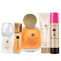 Far Away Kit x5 Perfume con Hidra Deo Roll On Spray Mini