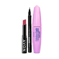 KIT x3 Fabulous Lash Mascara Pestañas con Del Liquido y Labial Mauve