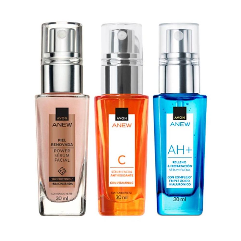 Set x3 Sérum facial ácido hialurónico + Niacinamida Protinol Power + Vitamina C