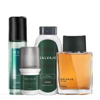 Salvaje Colonia de Hombre con Deo roll on  talco y refresh