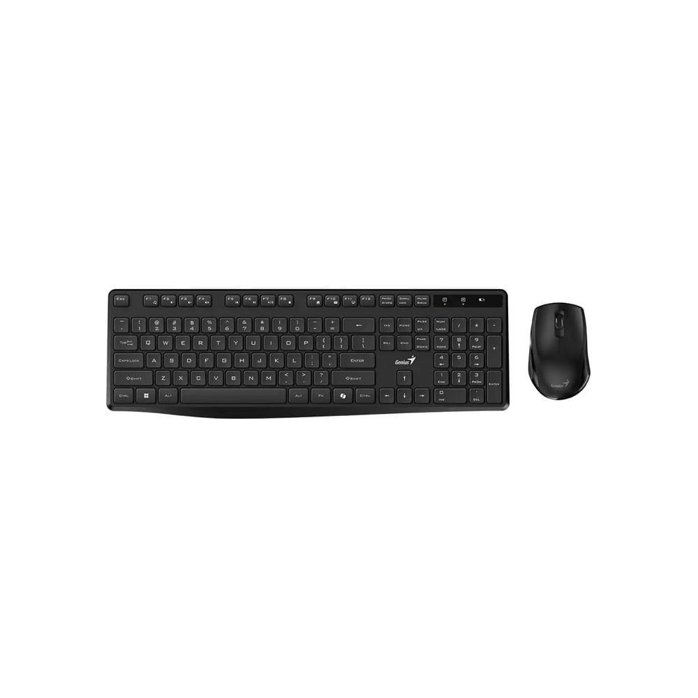 Kit Teclado + Mouse Genius KM-8206S Wireless 2.4Hz AI Copilot SP Negro