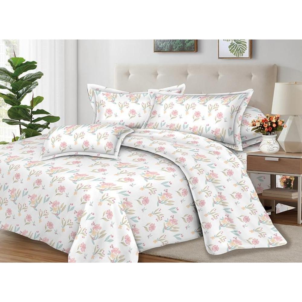 Juego de Sábanas 100% Suave Algodón 2Plazas 4 Piezas 2000 Hilos Encanto Floral