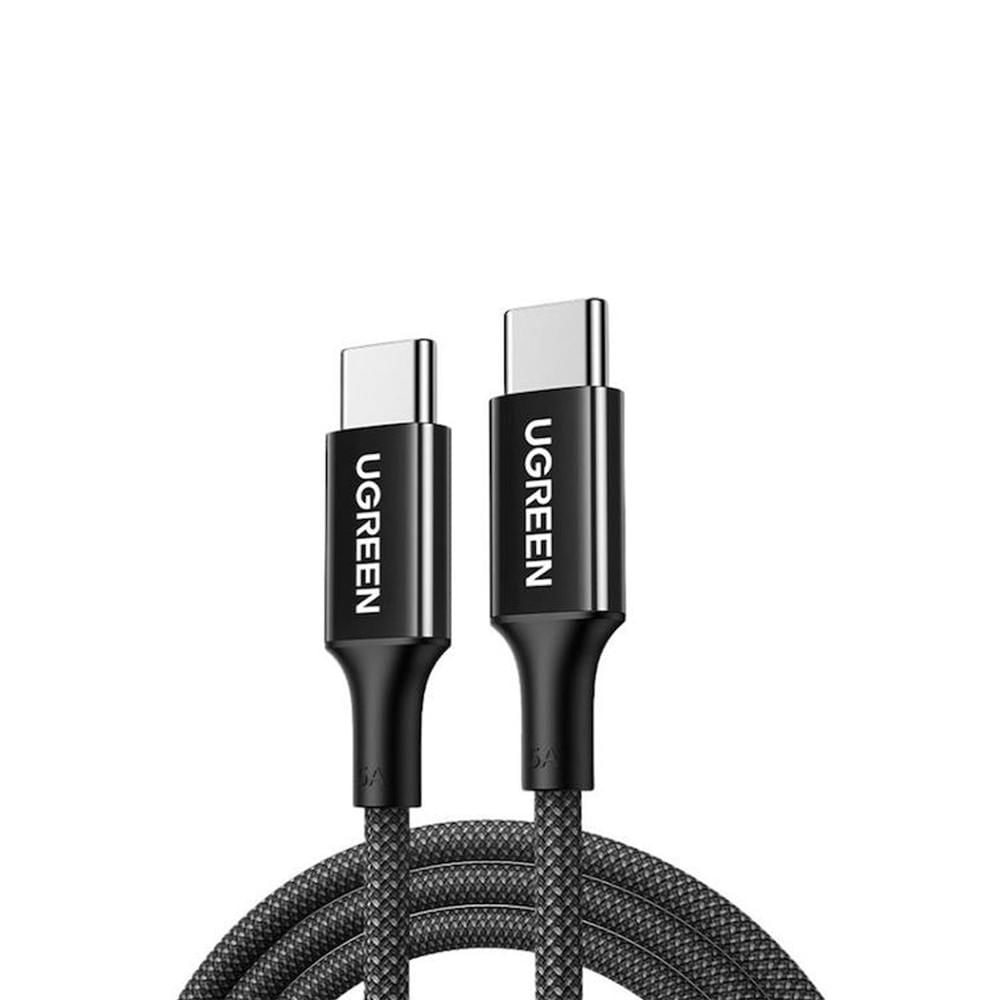 Cable Ugreen USB-C a USB-C PD Fast Charging Trenzado 2M 100W Negro L502 65250
