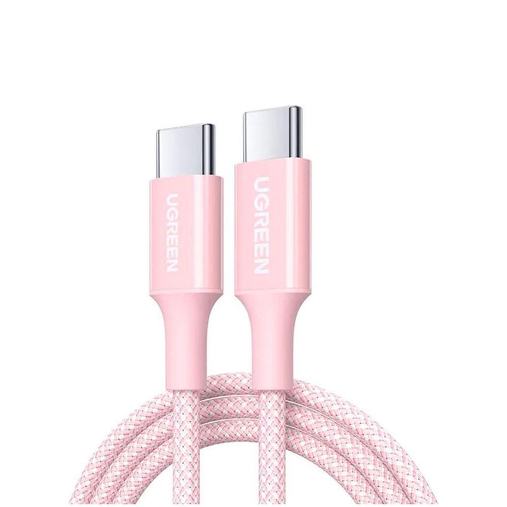 Cable Ugreen USB-C a USB-C PD Fast Charging Trenzado 1M 100W Pink L502 65251