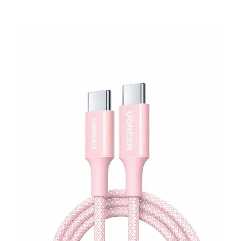 Cable Ugreen USB-C a USB-C PD Fast Charging Trenzado 2M 100W Rosa L502 65252