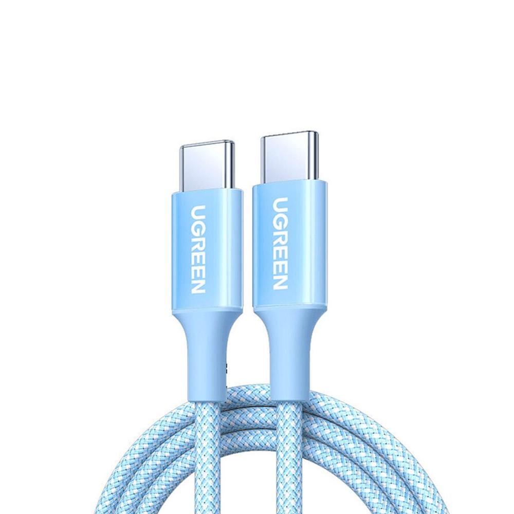 Cable Ugreen USB-C a USB-C PD Fast Charging Trenzado 1M 100W Azul L502 65253