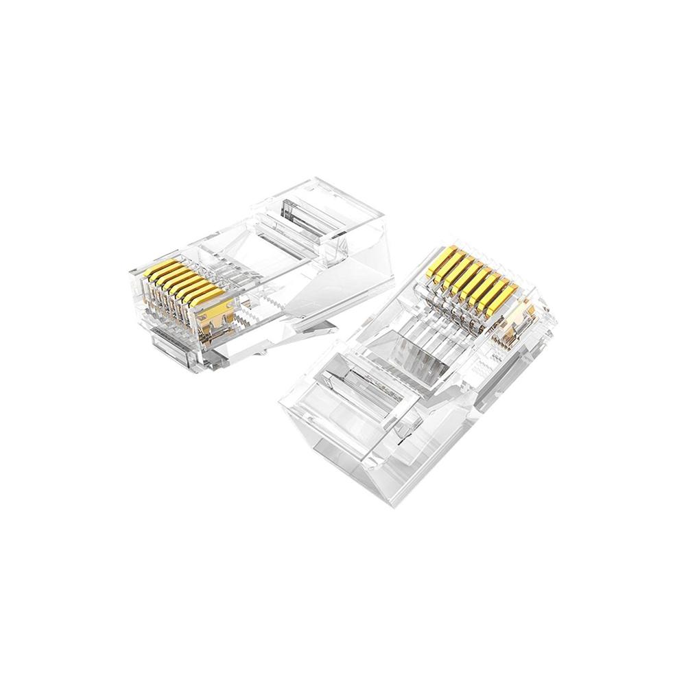 Conector Cat 6 Ugreen x100un RJ45 8P8C Transparente NW120-60558