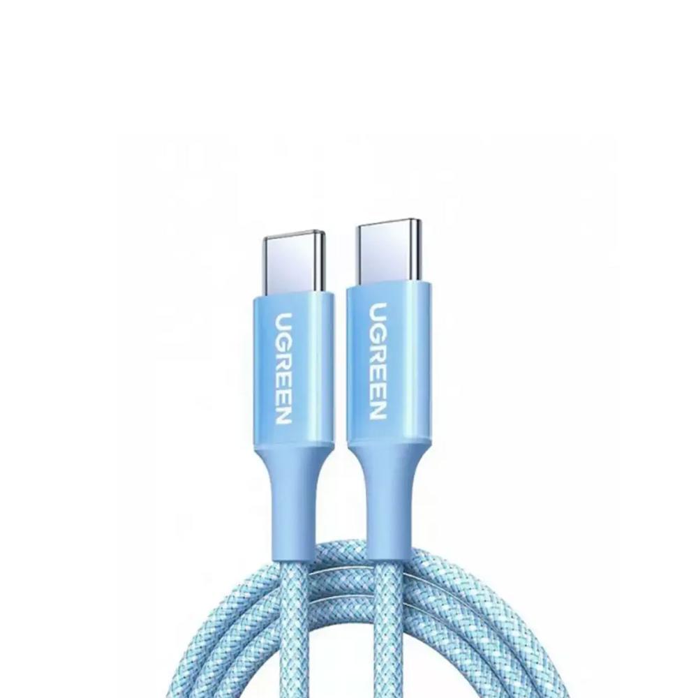 Cable Ugreen USB-C a USB-C PD Fast Charging Trenzado 2M 100W Azul L502 65254
