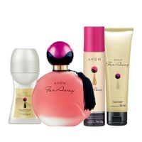 Far Away Perfume de Mujer con Hidratante Deo Roll On y Spray