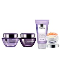 Anew Platinum Kit x4 Crema Dia Noche Mascarilla Facial y Contorno 60+