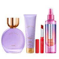 Aura Lila Perfume de Mujer con Locion Labial y Refresh
