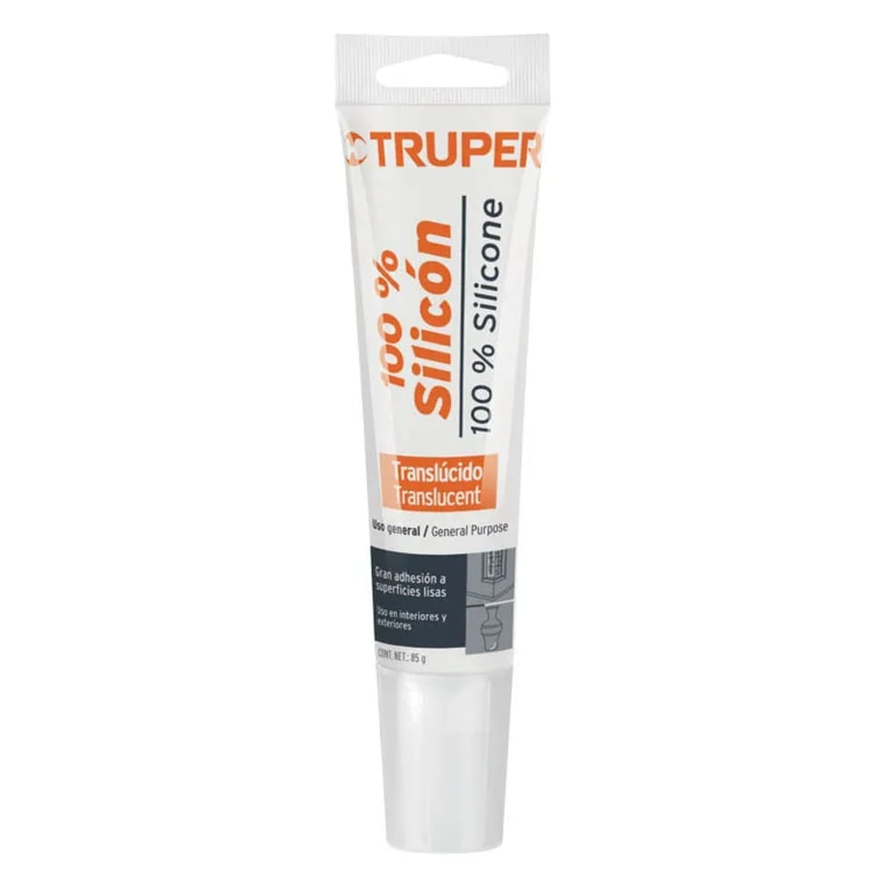 Sellador transparente silicón de 85 g Truper - 17562