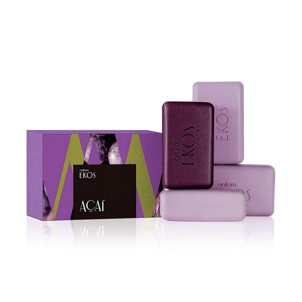 Jabones en barra puro vegetal Ekos Asaí Caja x4 und