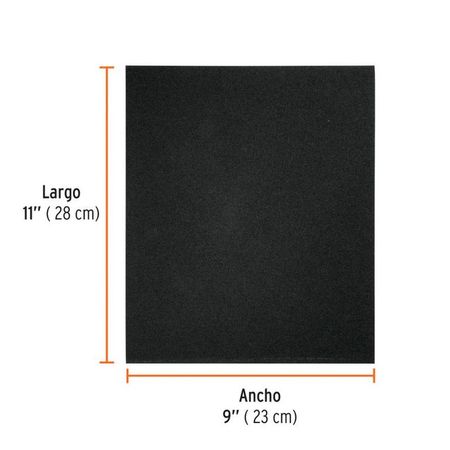 Lija de esmeril negra grano 120 de óxido de aluminio Truper - 11603