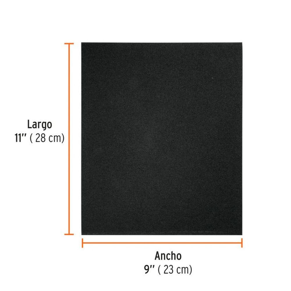Lija de esmeril negra grano 120 de óxido de aluminio Truper - 11603