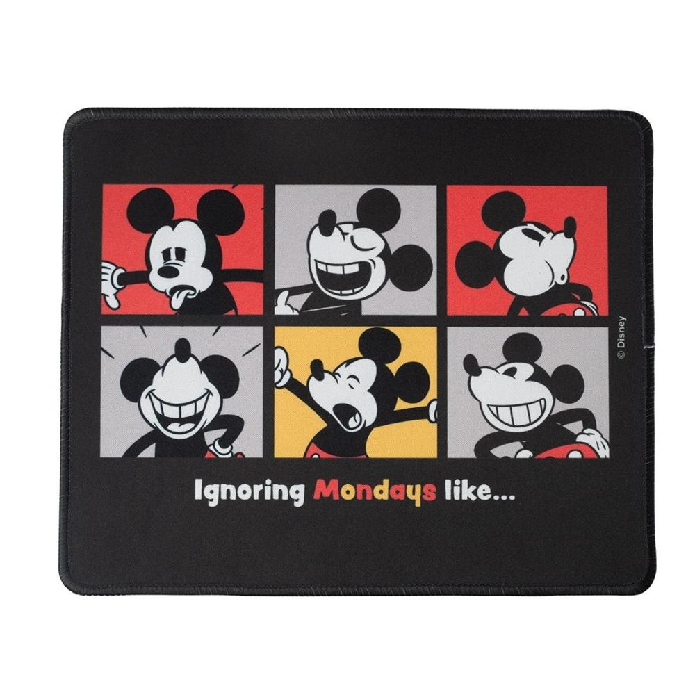 Mouse Pad Desk Mickey Mouse Disney Neopreno Antideslizante 24x20 CM Negro