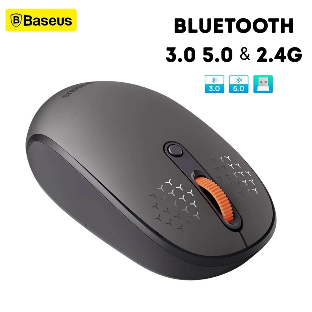 Baseus Mouse Inalámbrico Recargable 2.4 GHz y Bluetooth 5.0