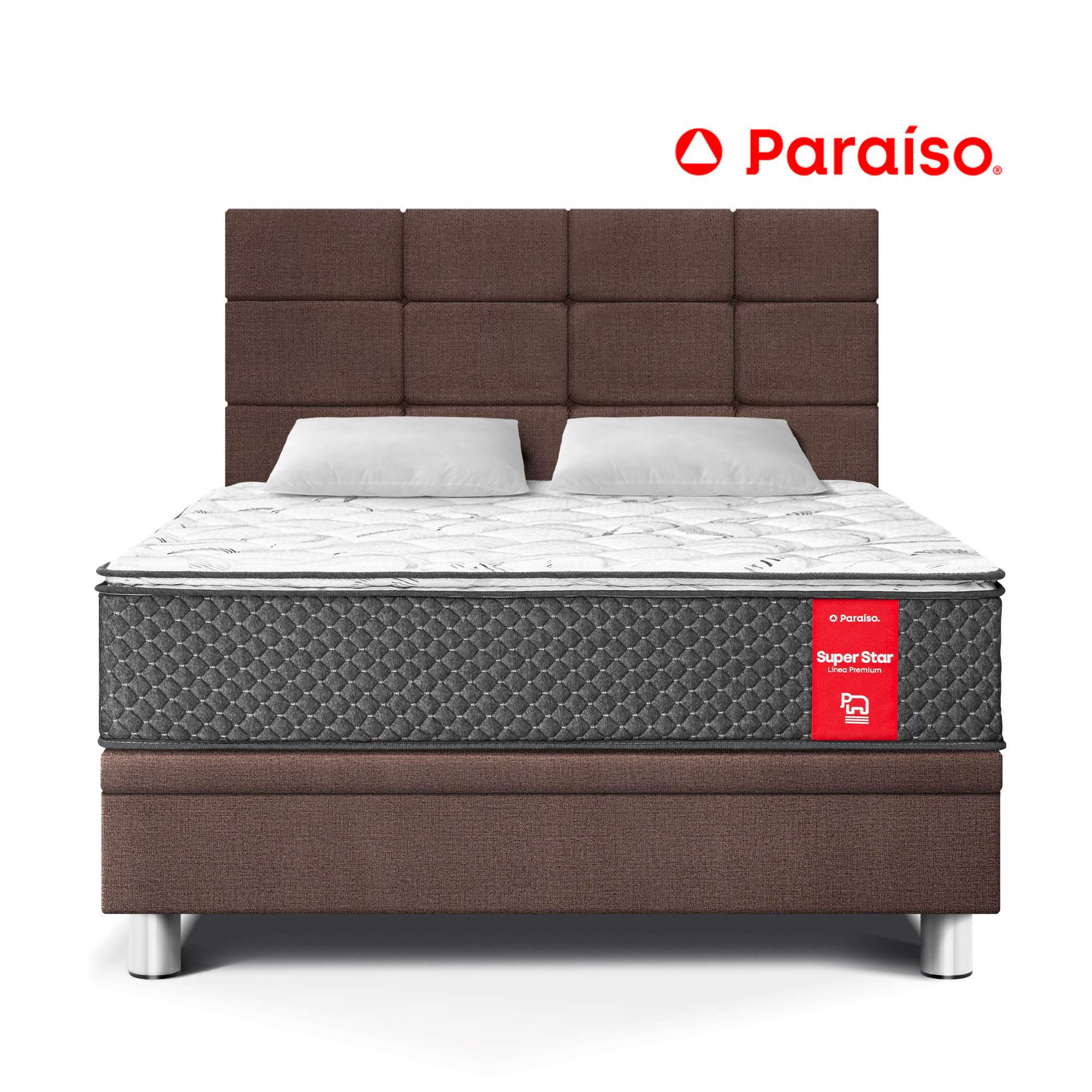 Dormitorio Boxet PARAISO Blocks Super Star 2 Plazas Chocolate