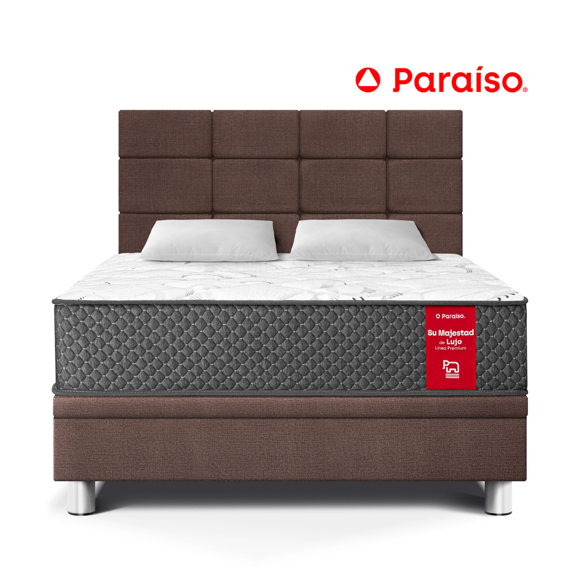 Dormitorio Boxet PARAISO Blocks Su Majestad 2 Plazas Chocolate